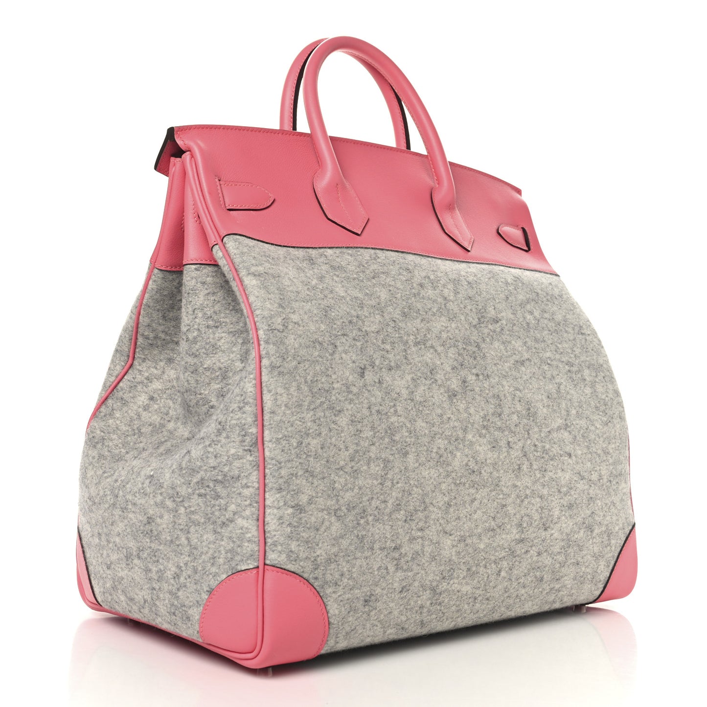 Evercolor Todoo Feutre HAC Birkin 40 Gris Clair Rose Azalee