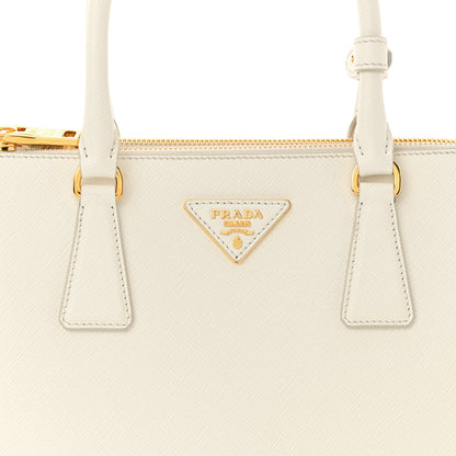 Prada Saffiano Lux Small Galleria Double Zip Tote White 7 of 9