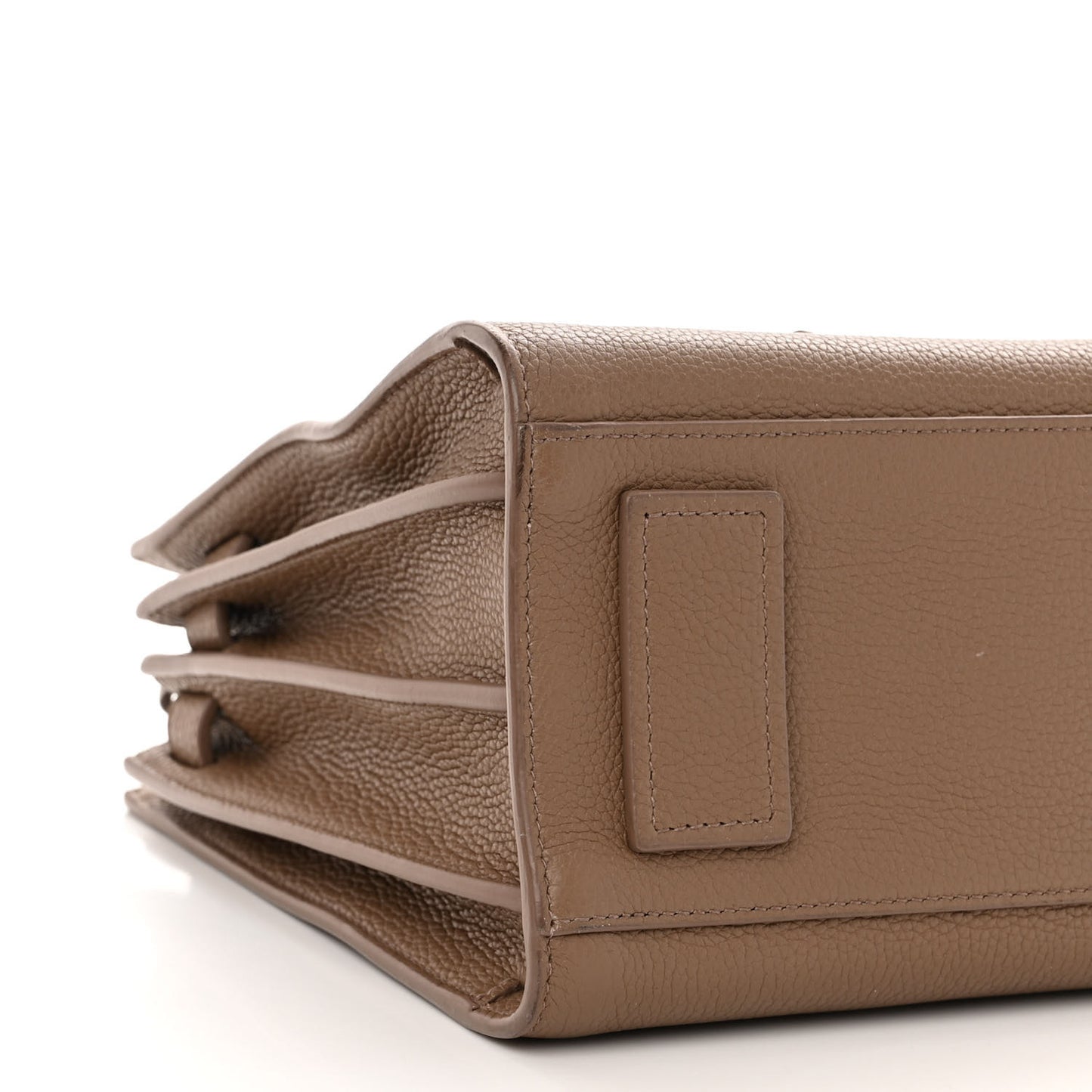 Grained Calfskin Baby Sac De Jour Souple Taupe