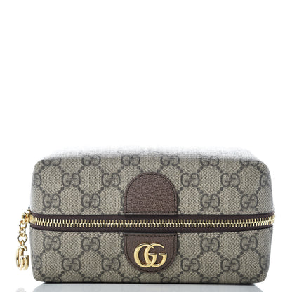 Gucci Soft GG Supreme Monogram Calfskin Medium Ophidia Cosmetic Case Beige Ebony New Acero 8 of 9