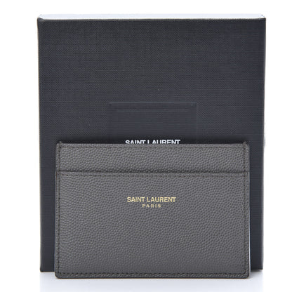 Saint Laurent Grain De Poudre Card Case Earth 8 of 8