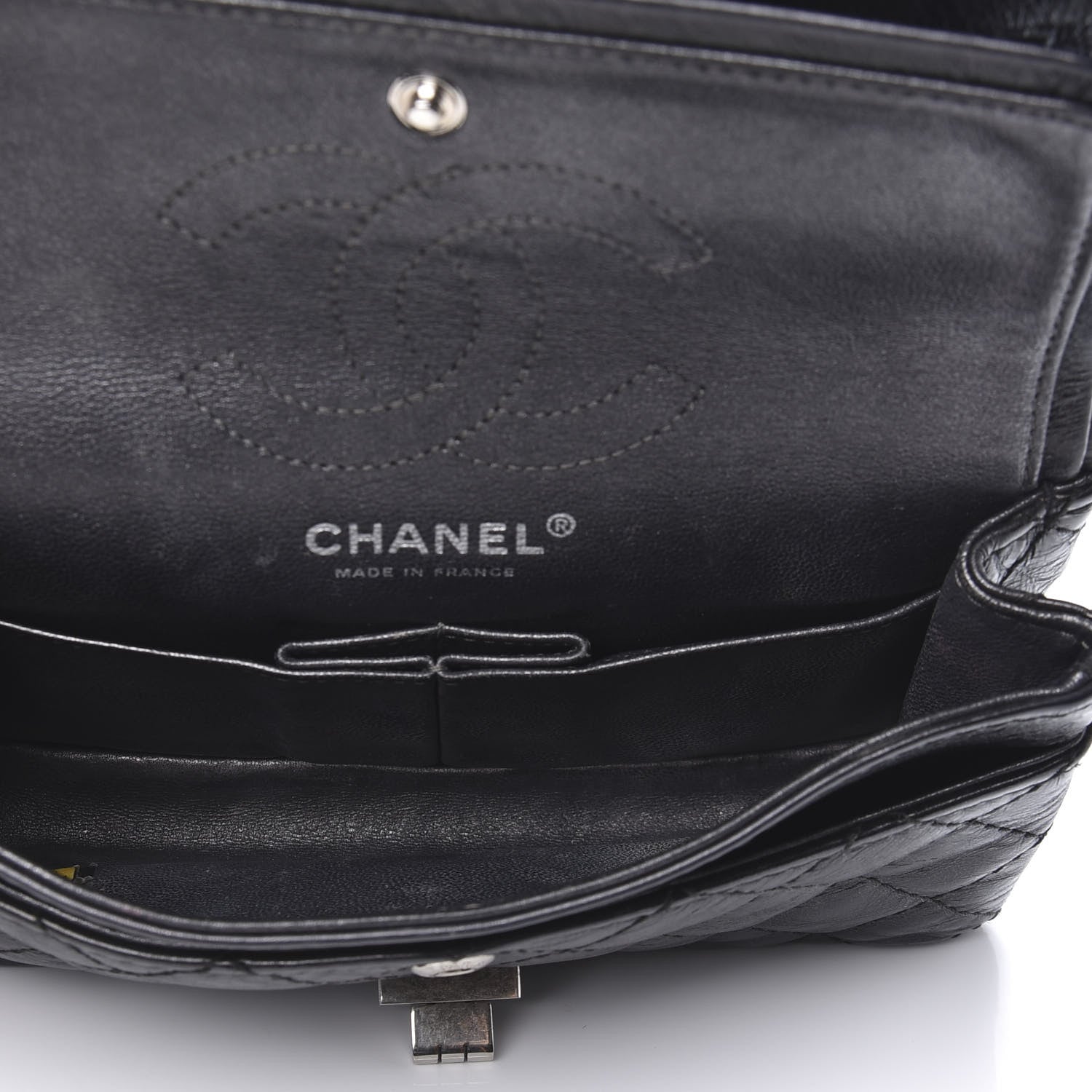 Chanel Iridescent Calfskin Quilted 2.55 Reissue 224 Flap Black 5 of 13