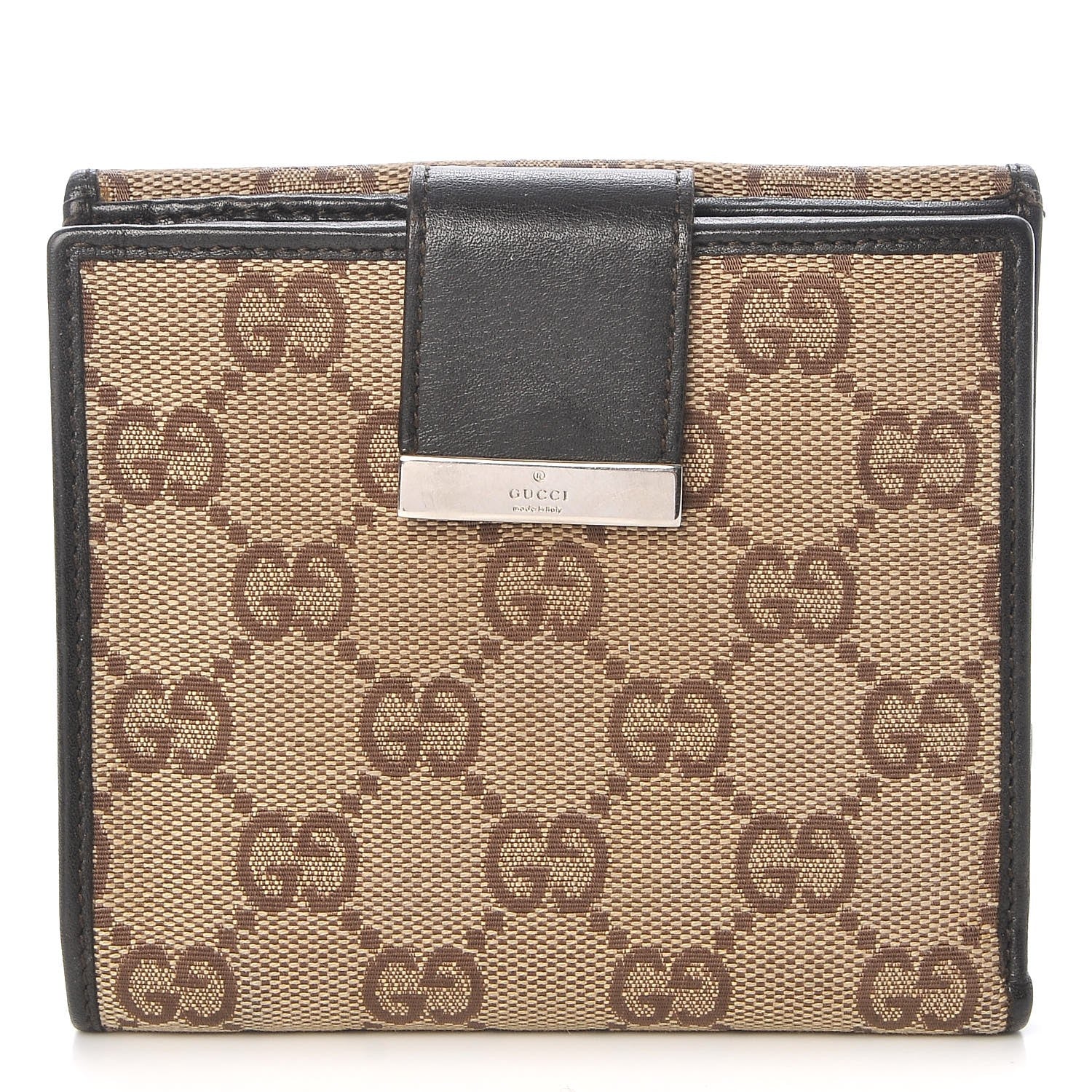 Gucci Monogram Compact Wallet Dark Brown 1 of 11