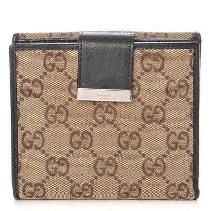 Gucci Monogram Compact Wallet Dark Brown 1 of 11