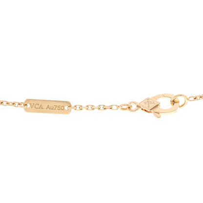 Van Cleef & Arpels 18K Yellow Gold Mother of Pearl Vintage Alhambra Pendant Necklace 4 of 5