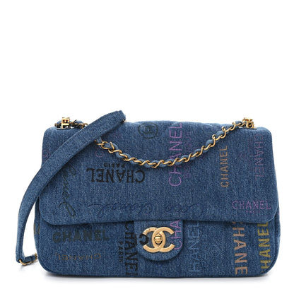 Chanel Denim Quilted Mini Denim Mood Rectangular Flap Blue Multicolor 1 of 10