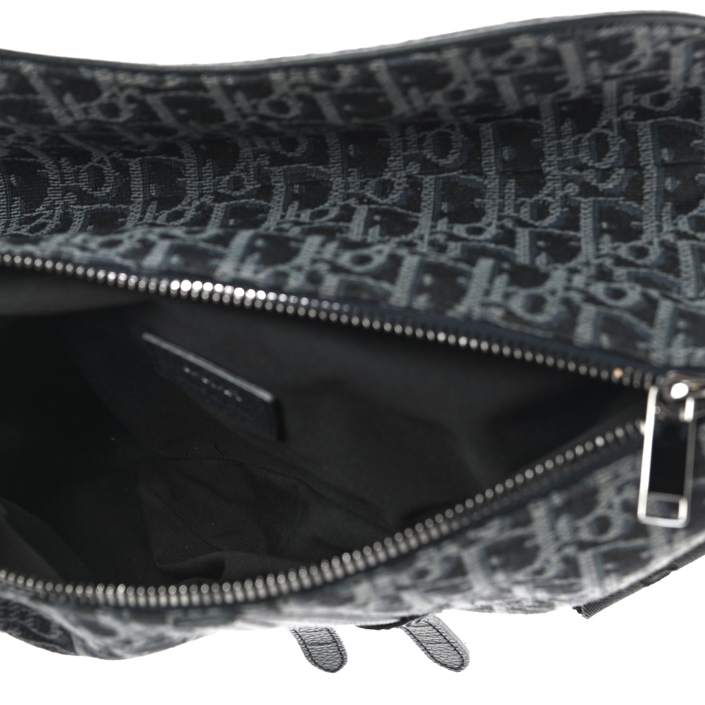 Oblique Mens Saddle Bag Black Blue