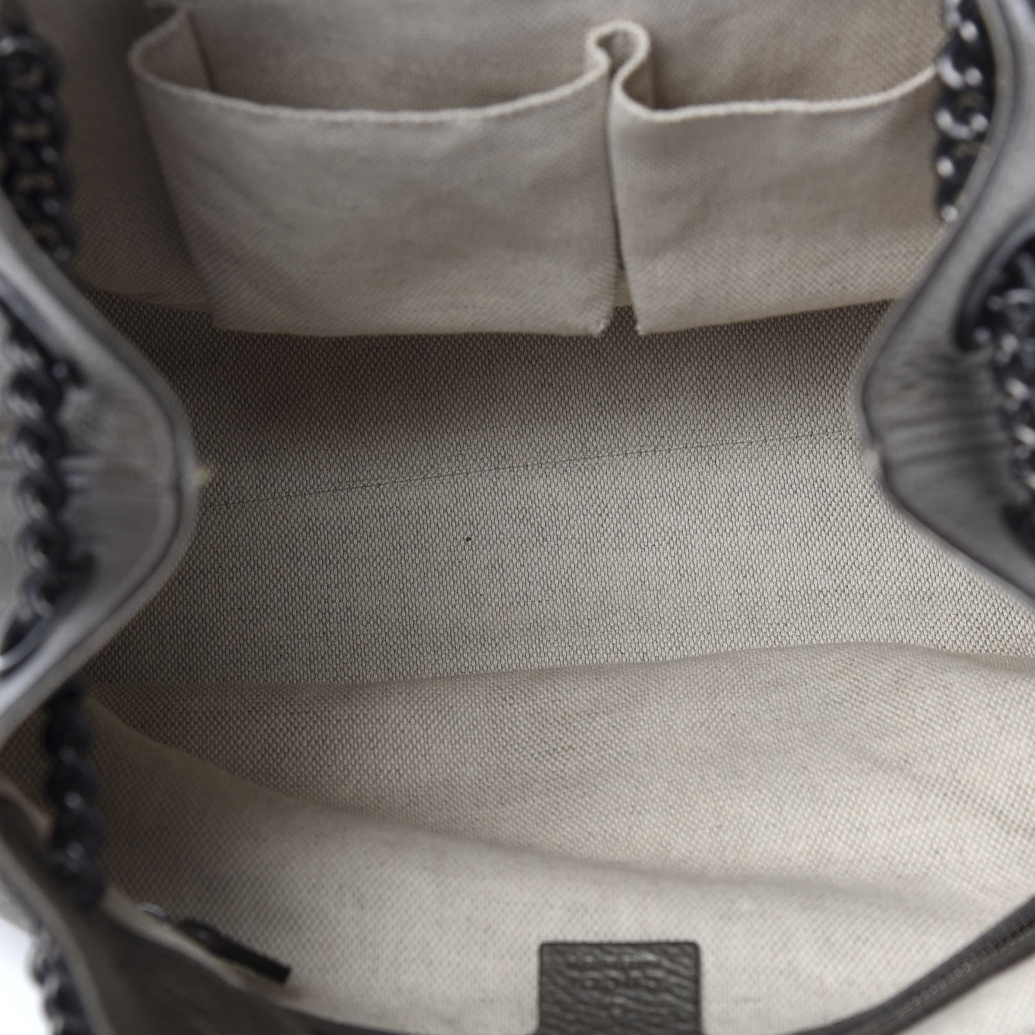 Gucci Metallic Pebbled Calfskin Medium Soho Chain Shoulder Bag Sasso 4 of 10