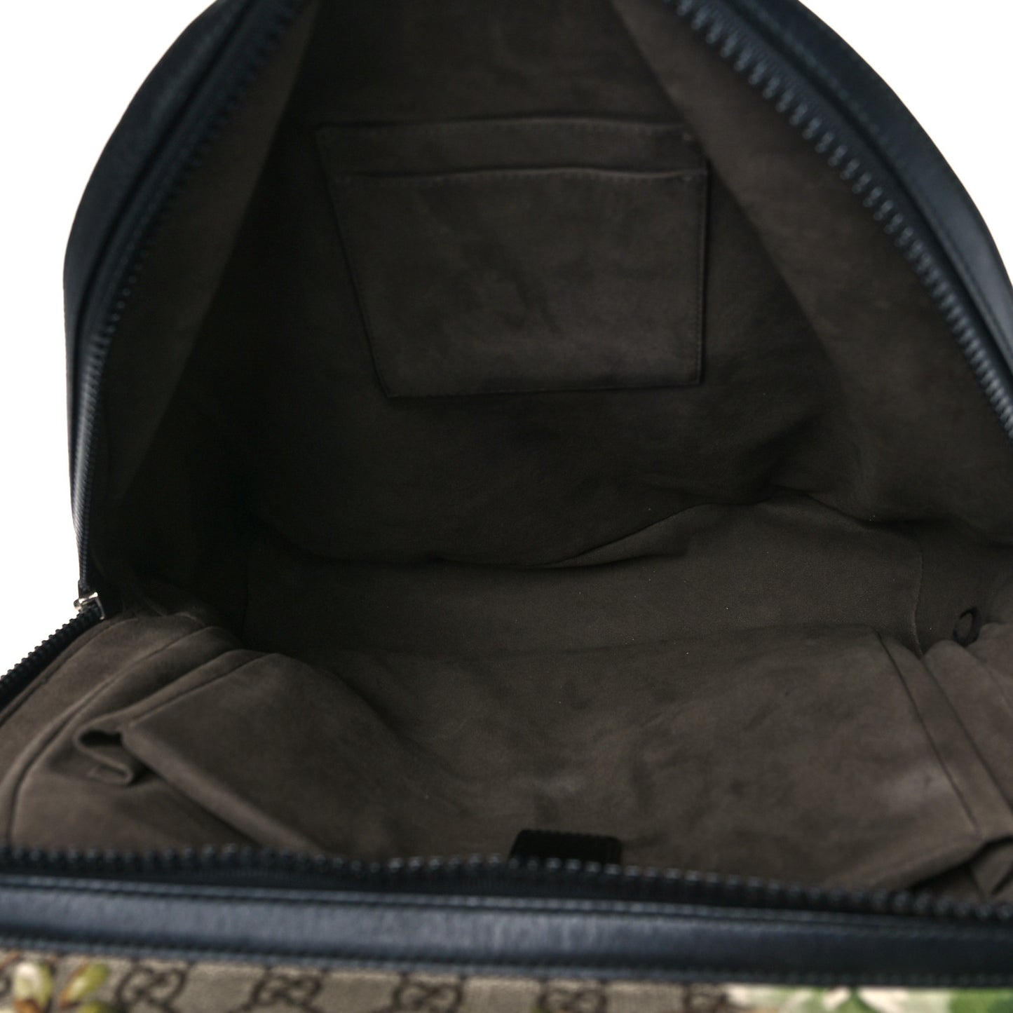 GG Supreme Monogram Blooms Medium Day Backpack Beige New Military Black