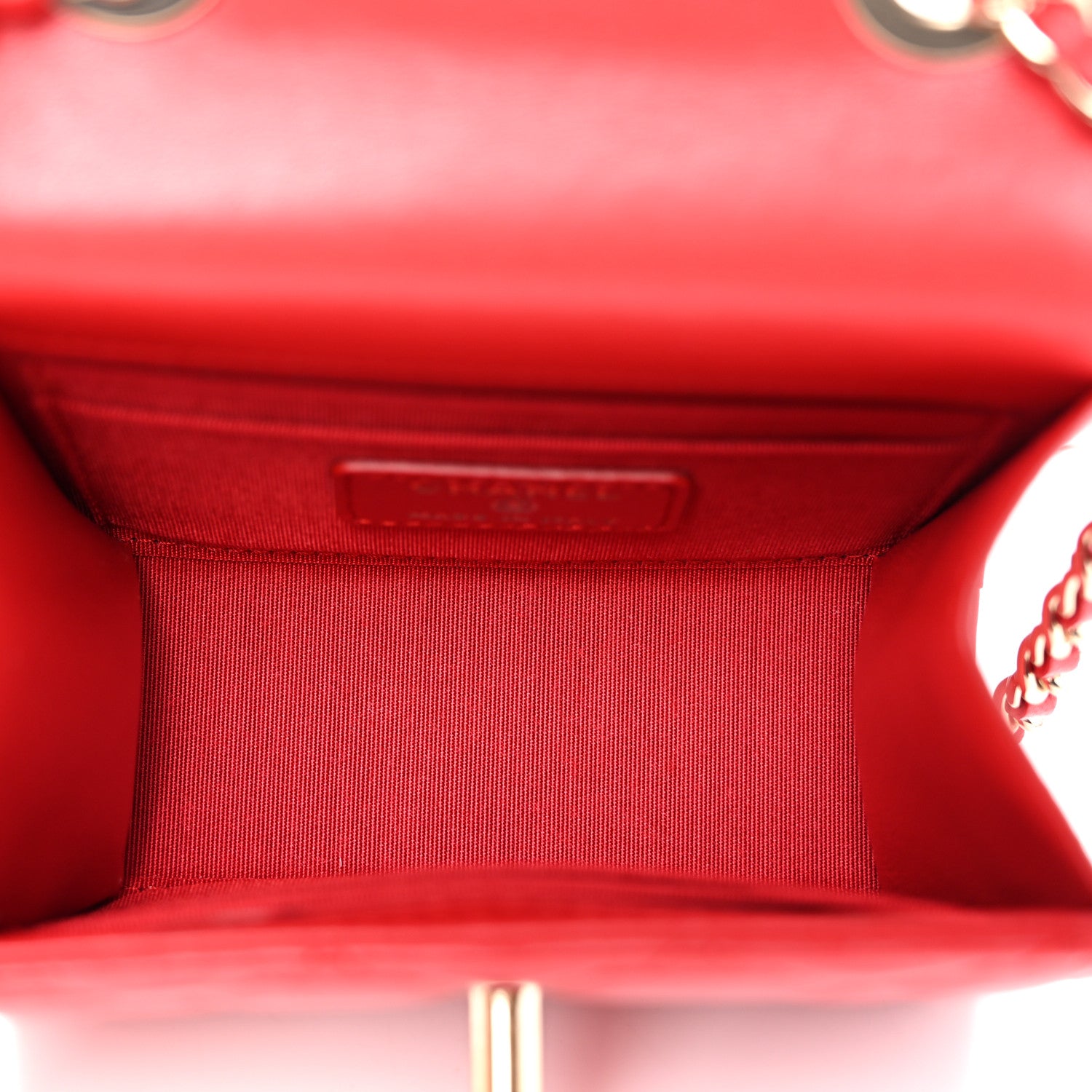 Chanel Lambskin Quilted Mini Trendy CC Clutch With Chain Red 5 of 11