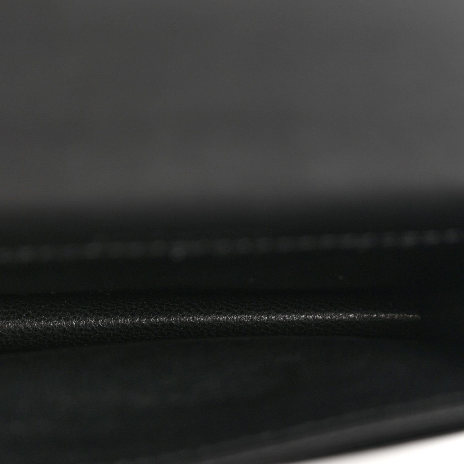 Saint Laurent Calfskin Crocodile Embossed Business Card Case Black 5 of 10