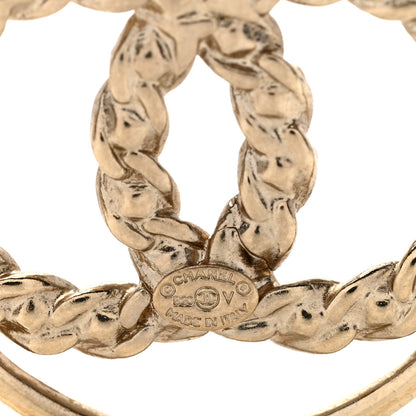 Chanel Baguette Crystal High Society CC Drop Earrings Gold 4 of 4