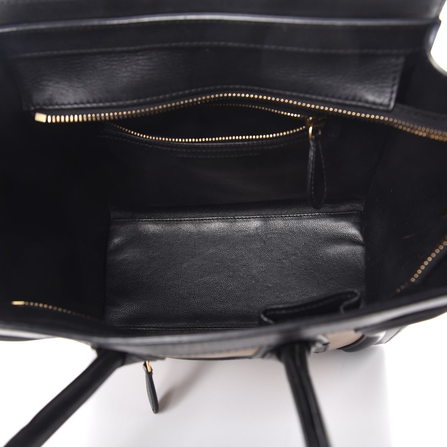 Celine Smooth Calfskin Suede Micro Tri-Color Luggage Beige 5 of 13