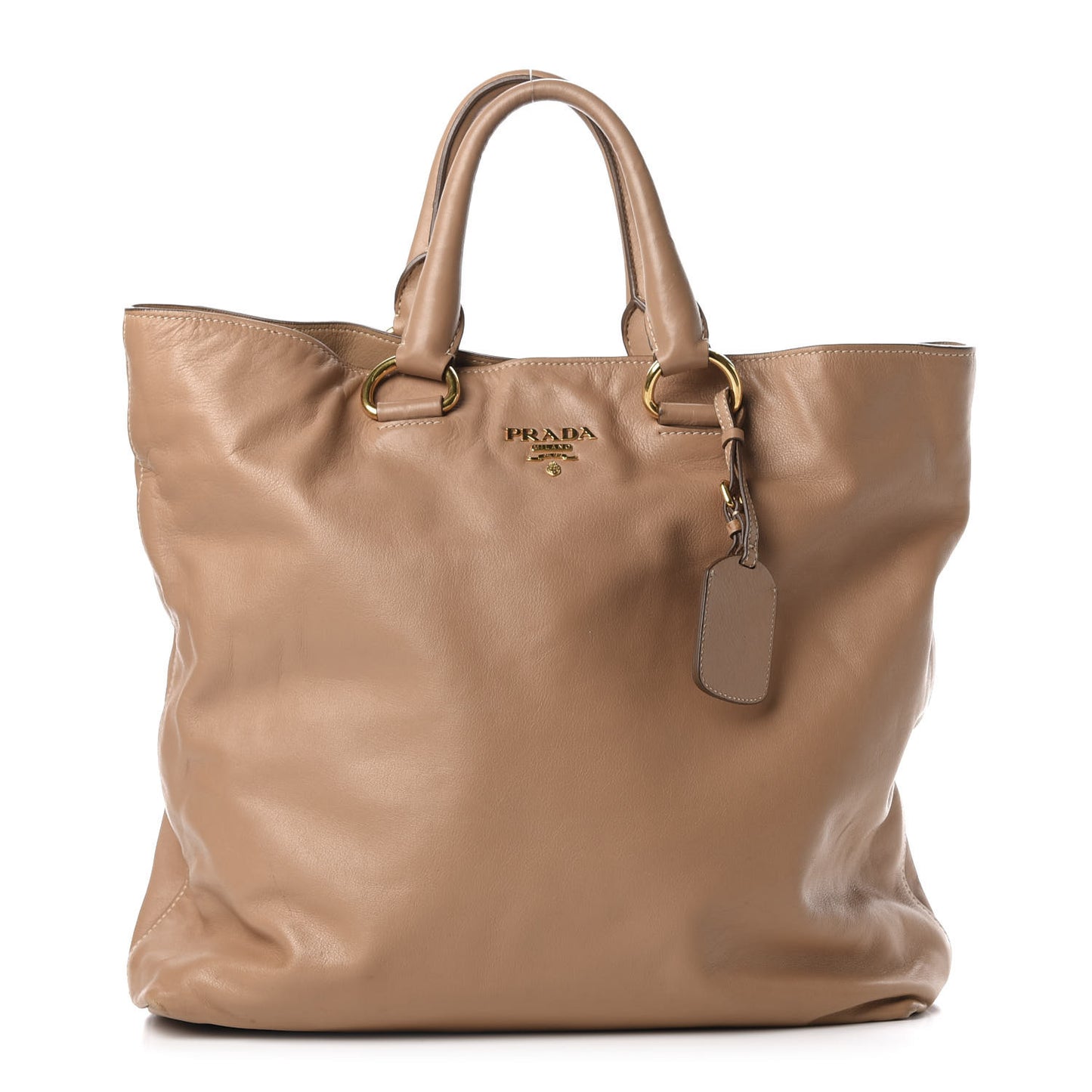 Soft Calf Shopping Tote Caramel