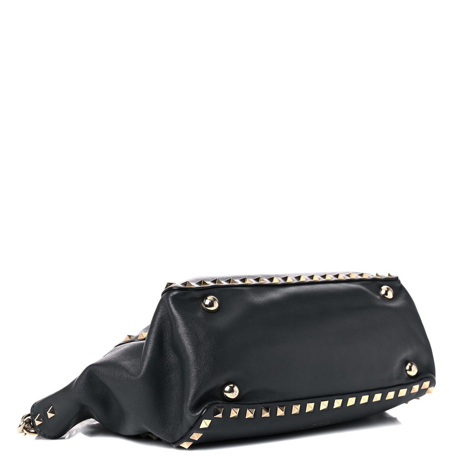 Valentino Garavani Vitello Small Rockstud Tote Black 3 of 16