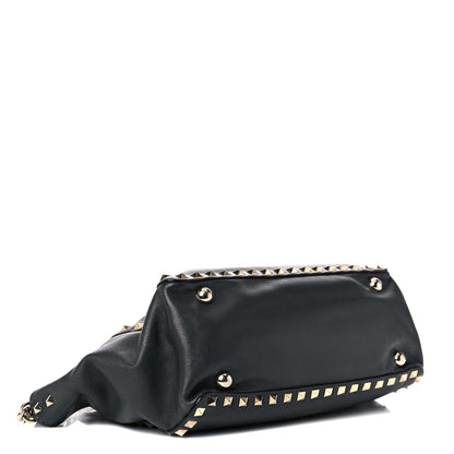 Valentino Garavani Vitello Small Rockstud Tote Black 3 of 16