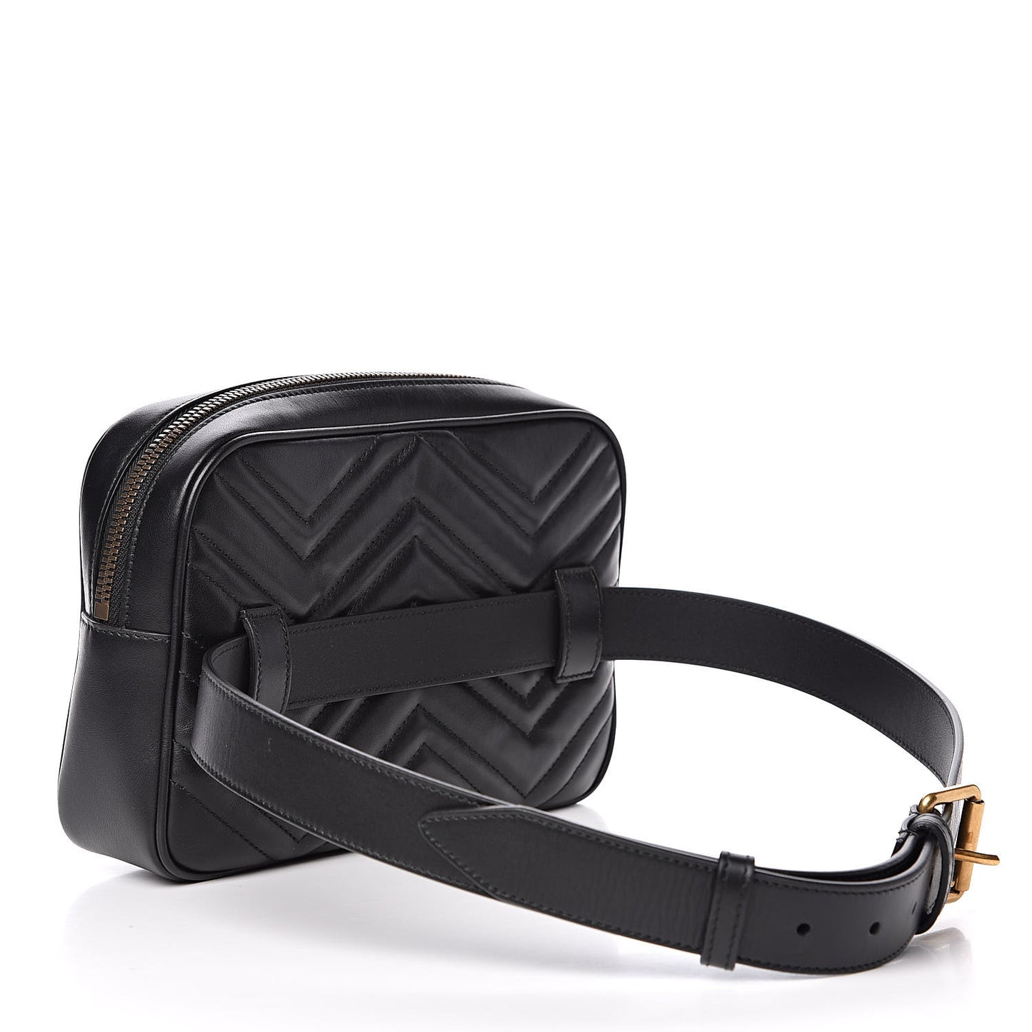 Calfskin Matelasse Mens GG Marmont Belt Bag 90 36 Black