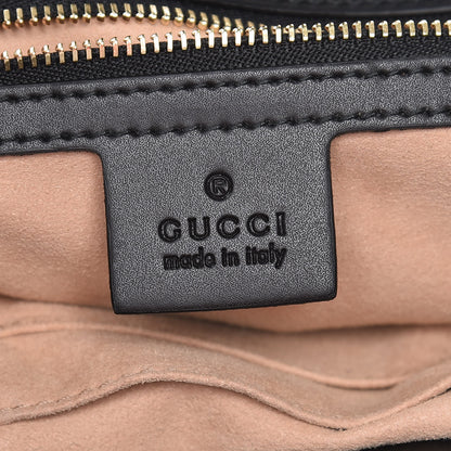 Gucci Soft GG Supreme Monogram Bees Small Crossbody Tote Beige Oro Black 6 of 7