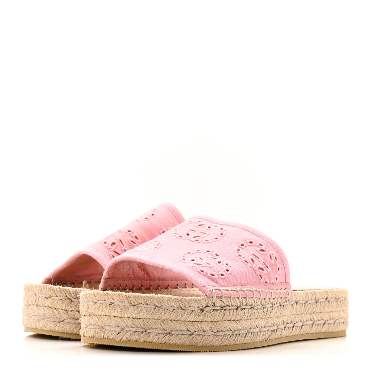 Gucci Canvas Interlocking G Damita Espadrille Sandals 37.5 Wild Rose 4 of 12