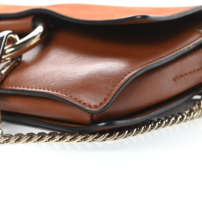Chloe Suede Calfskin Small Faye Shoulder Bag Tobacco 10 of 13