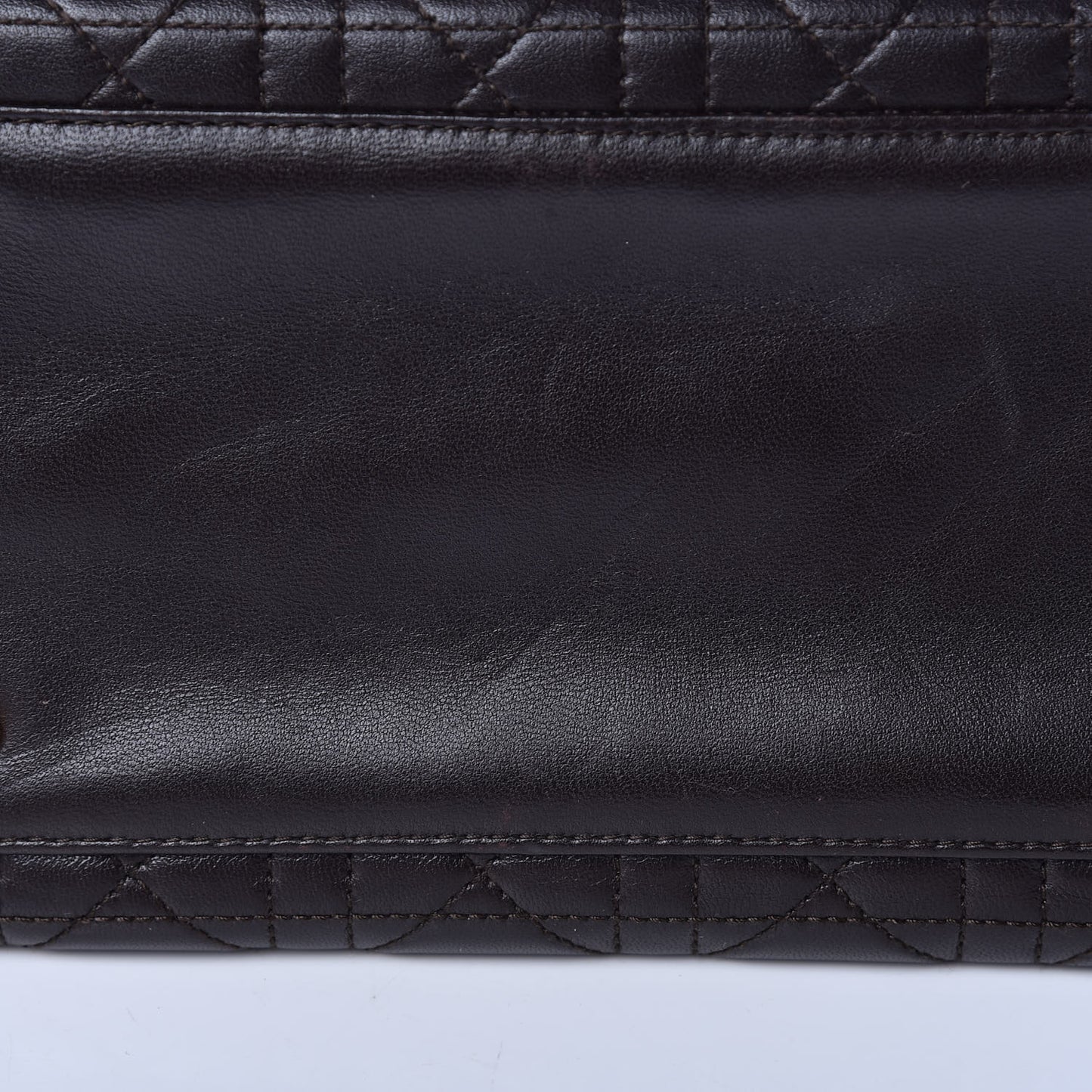 Lambskin Cannage Medium Lady Dior Dark Brown
