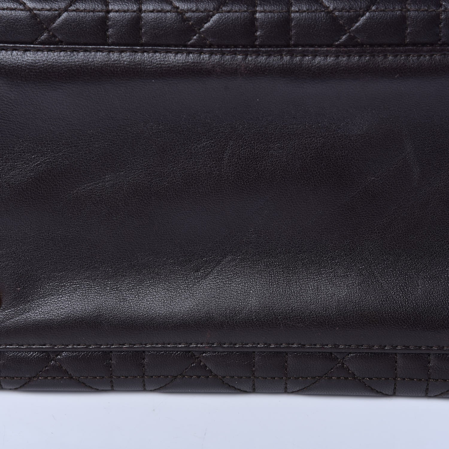 Christian Dior Lambskin Cannage Medium Lady Dior Dark Brown 12 of 18