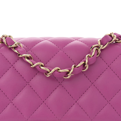 Chanel Lambskin Quilted Mini Square Flap Purple 8 of 11
