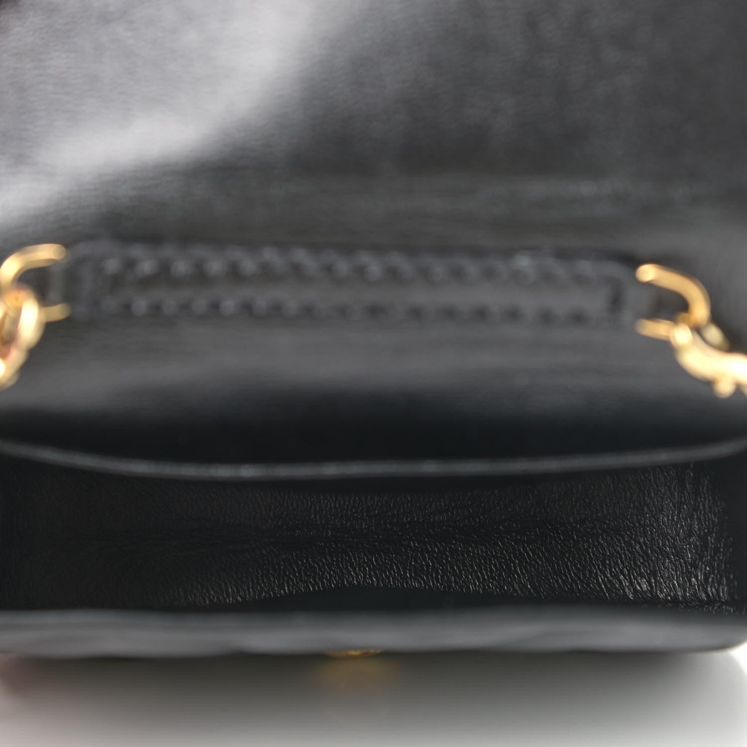 Fendi Nappa Matisse FF Embossed Nano Baguette Charm Black 5 of 7
