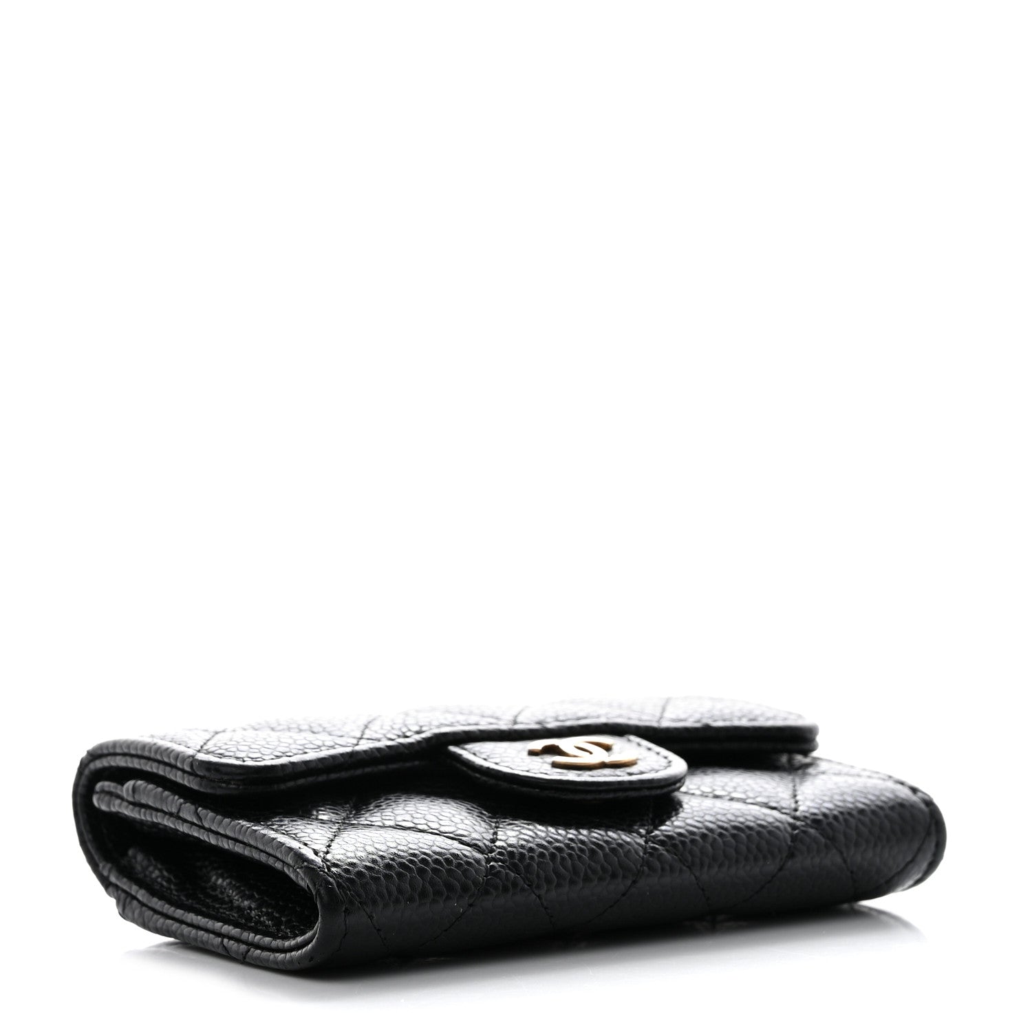 Chanel Caviar Quilted Flap Card Holder Wallet Black 4 of 10