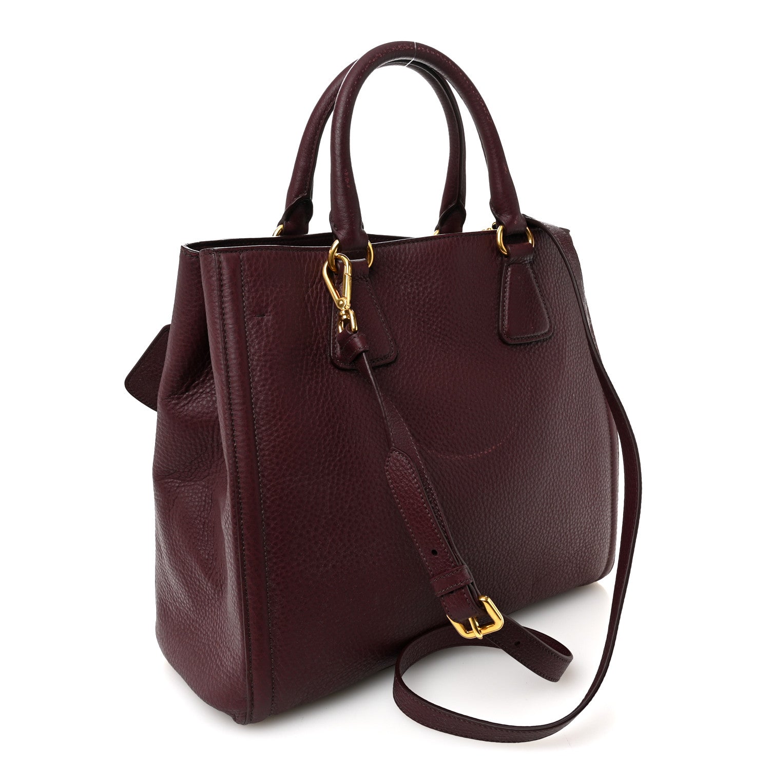 Prada Vitello Daino Tote Granato 3 of 11