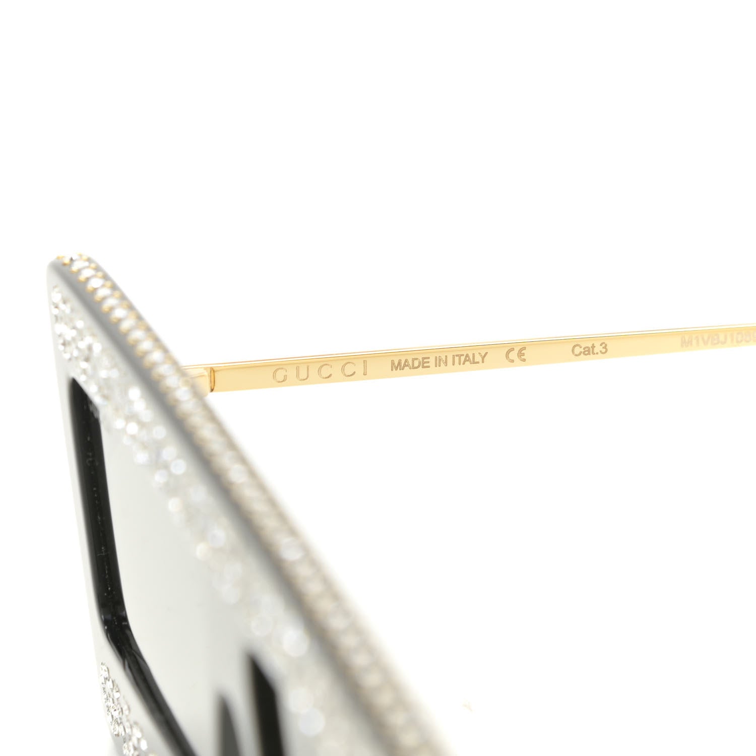 Gucci Acetate Crystal Mask-Frame Sunglasses GG0431S Black 5 of 8