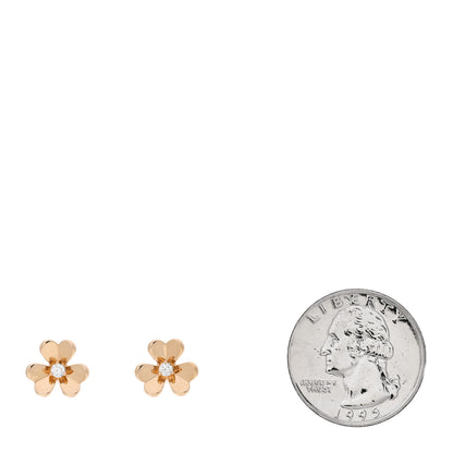 Van Cleef & Arpels 18K Yellow Gold Diamond Mini Frivole Earrings 2 of 5