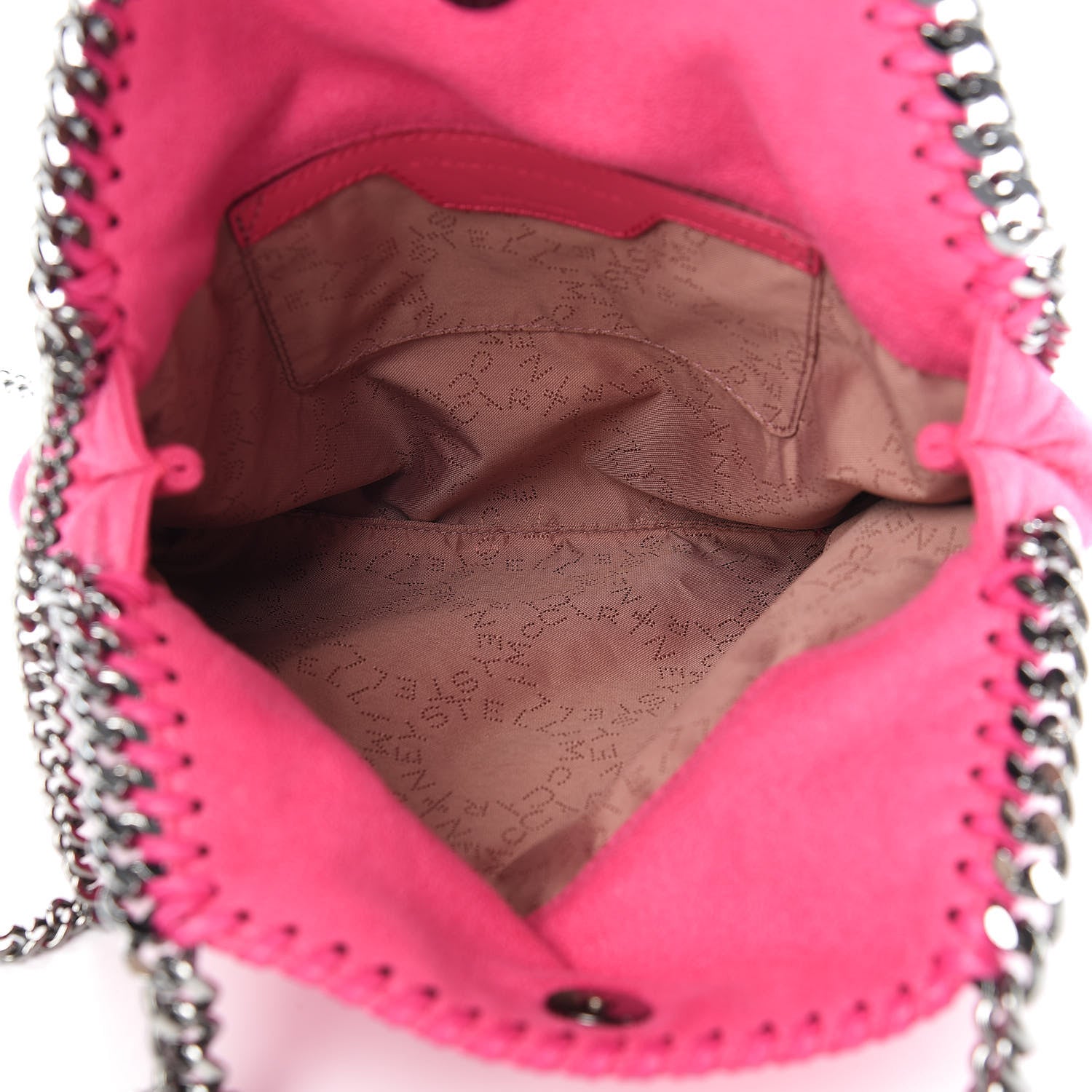 Stella McCartney Shaggy Deer Mini Falabella Fold Over Tote Hot Pink 5 of 10