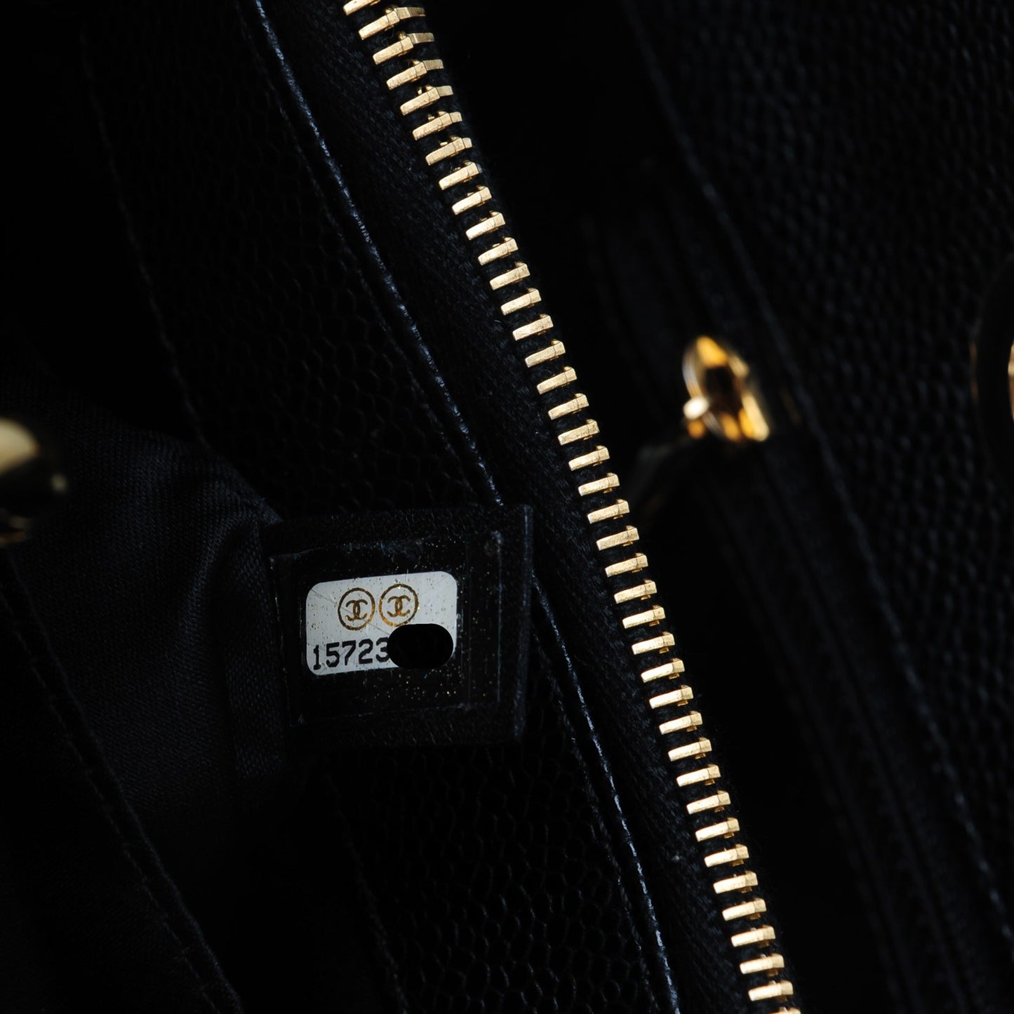 Caviar Quilted Grand Shopping Tote GST Black