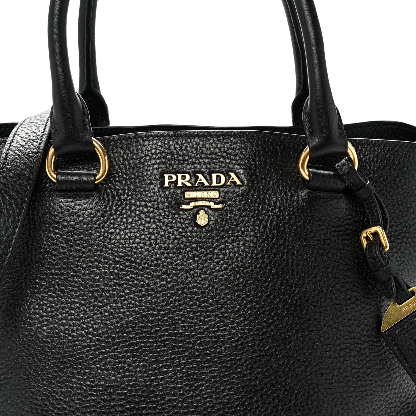 Vitello Phenix Top Handle Bag Black