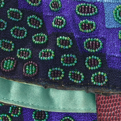 Fendi Lizard Beaded Baguette Blue 9 of 11