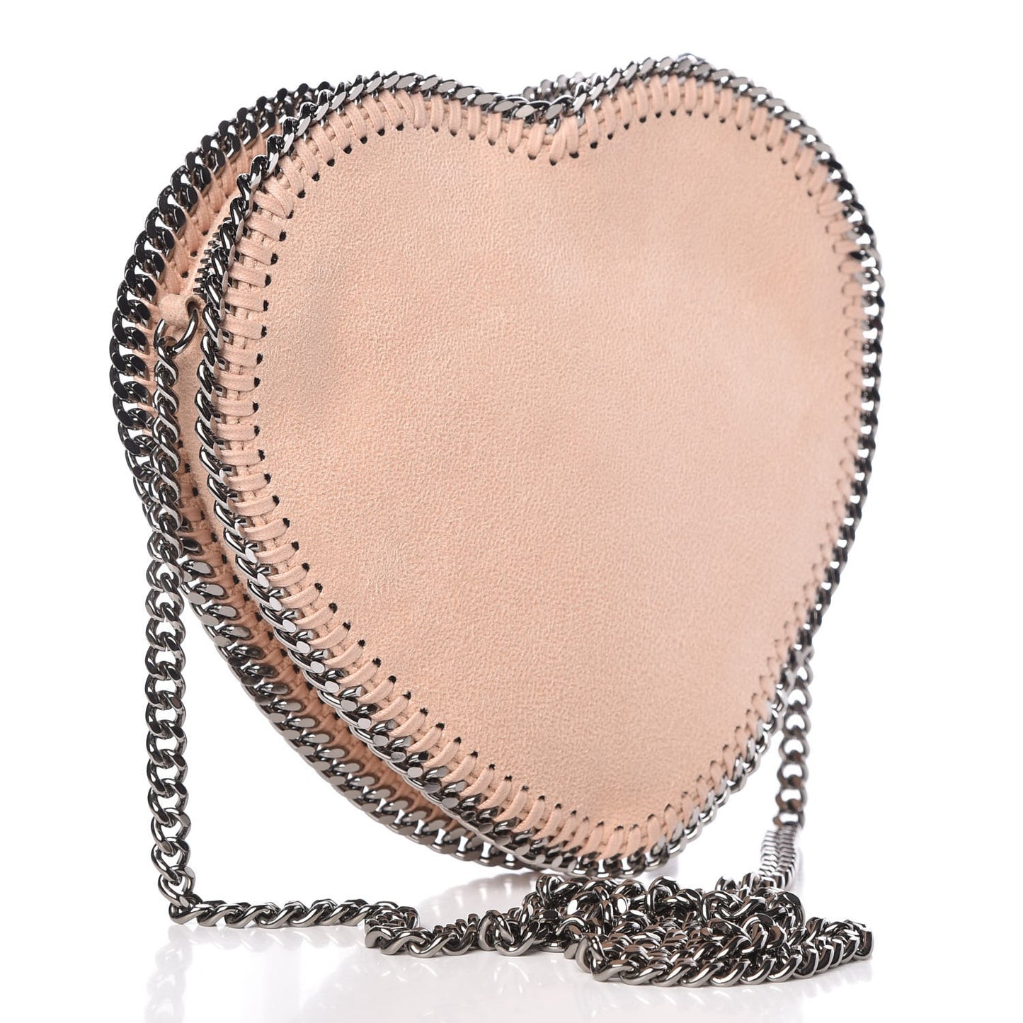 Shaggy Deer Falabella Heart Crossbody Bag Beige