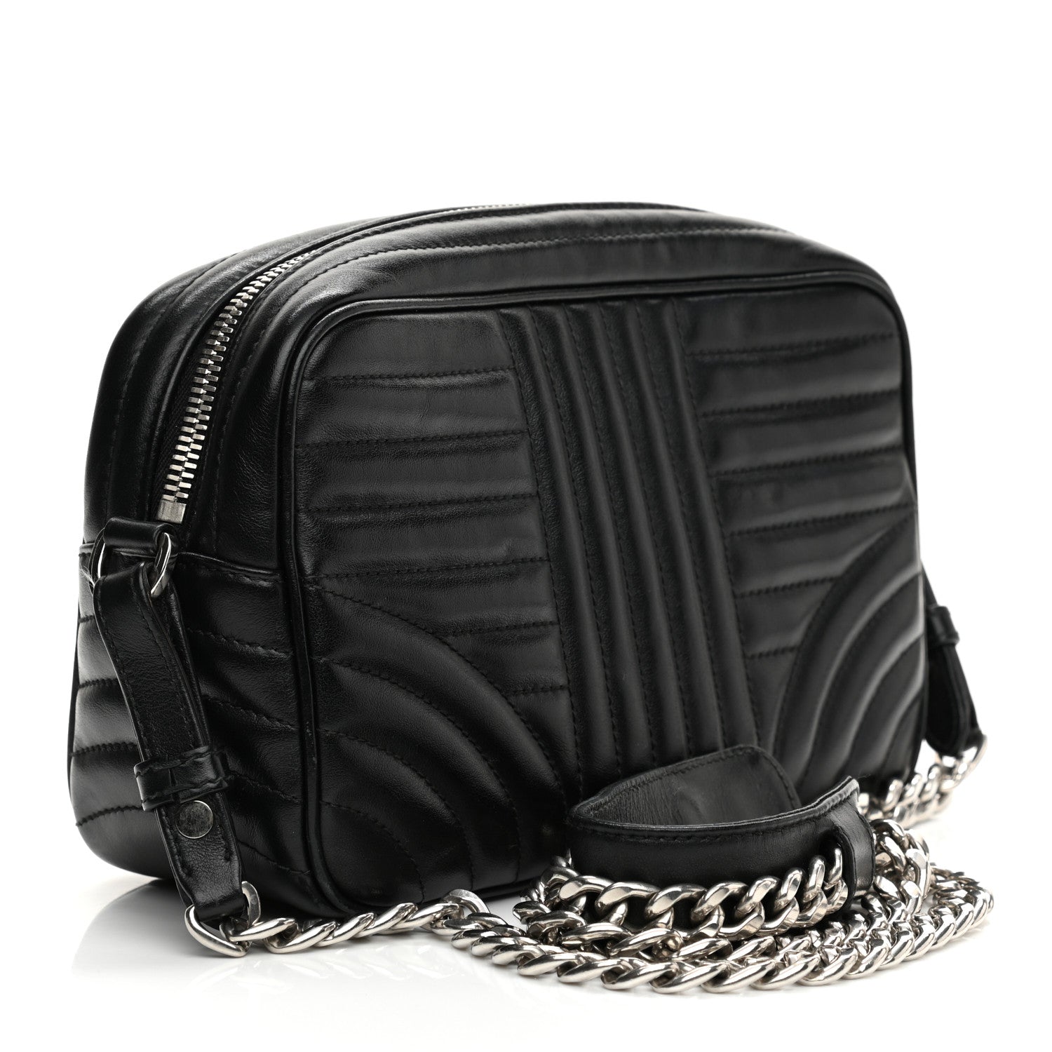 Prada Soft Calfskin Diagramme Camera Bag Black 2 of 13