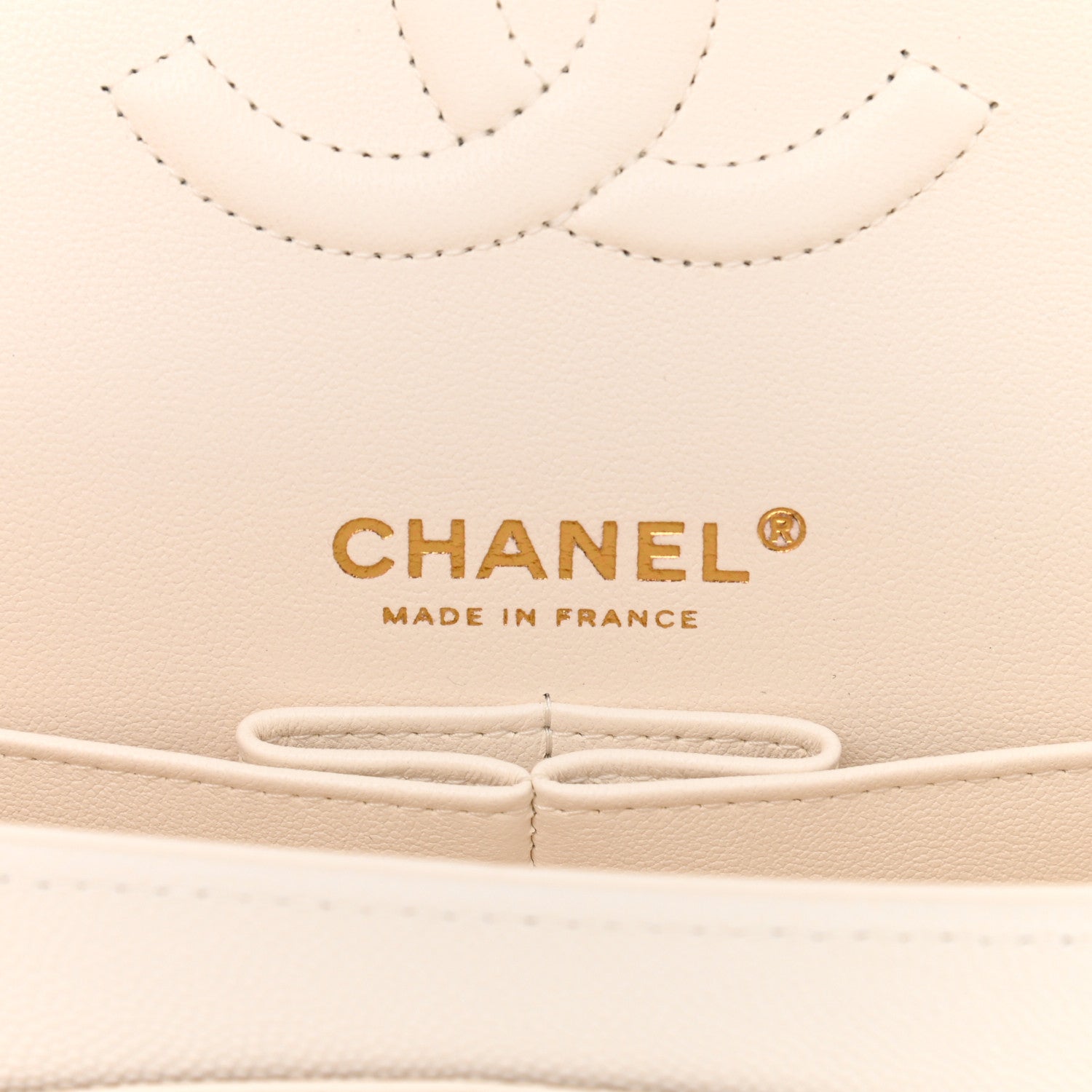 Chanel Caviar Quilted Medium Double Flap White 5 of 10