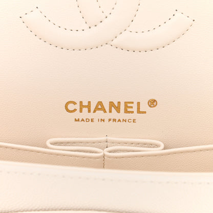 Chanel Caviar Quilted Medium Double Flap White 5 of 10