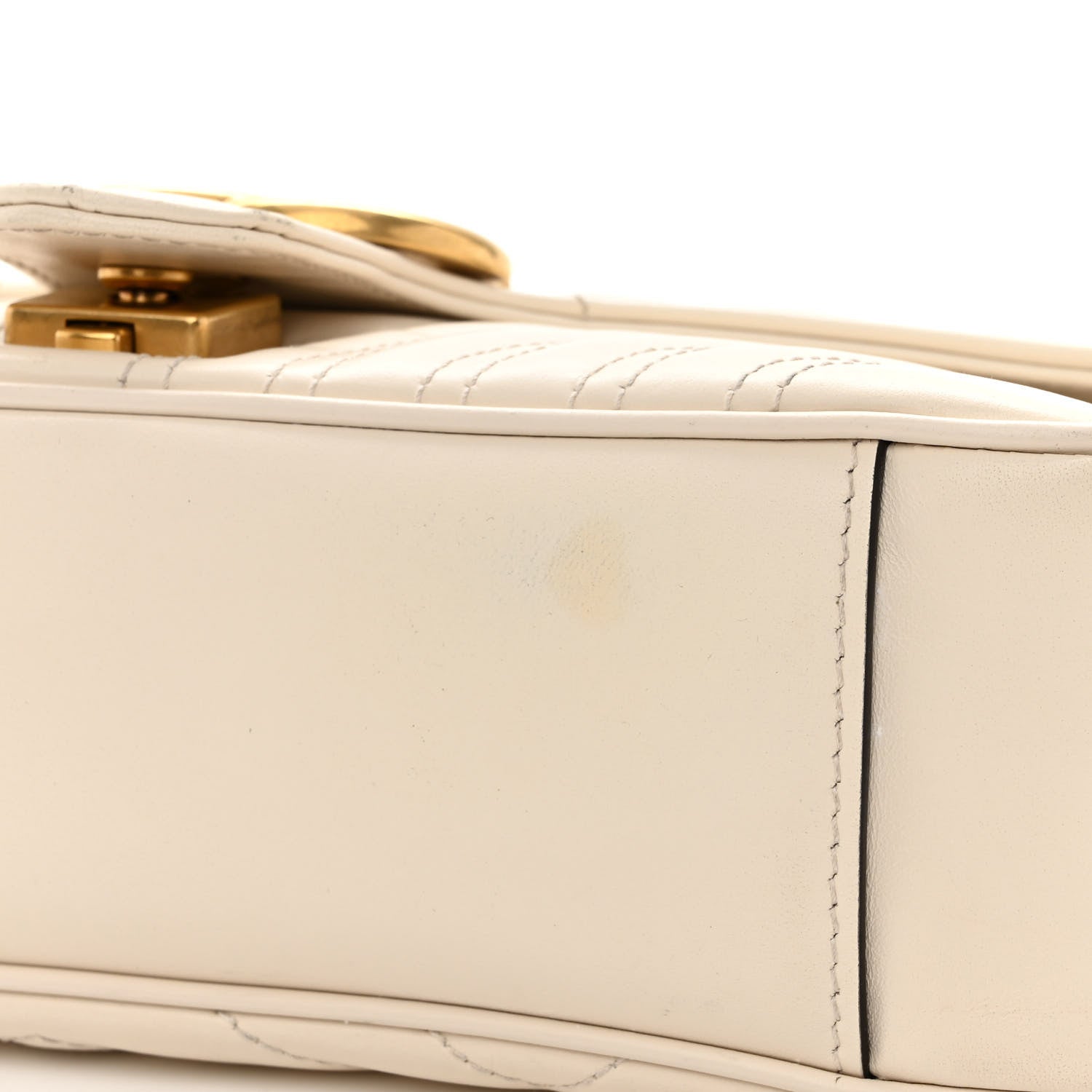 Gucci Calfskin Matelasse Small GG Marmont Shoulder Bag White 14 of 14