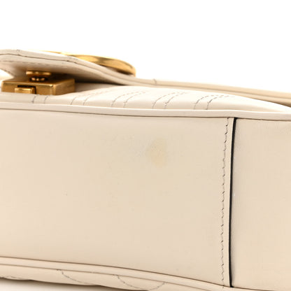 Gucci Calfskin Matelasse Small GG Marmont Shoulder Bag White 14 of 14