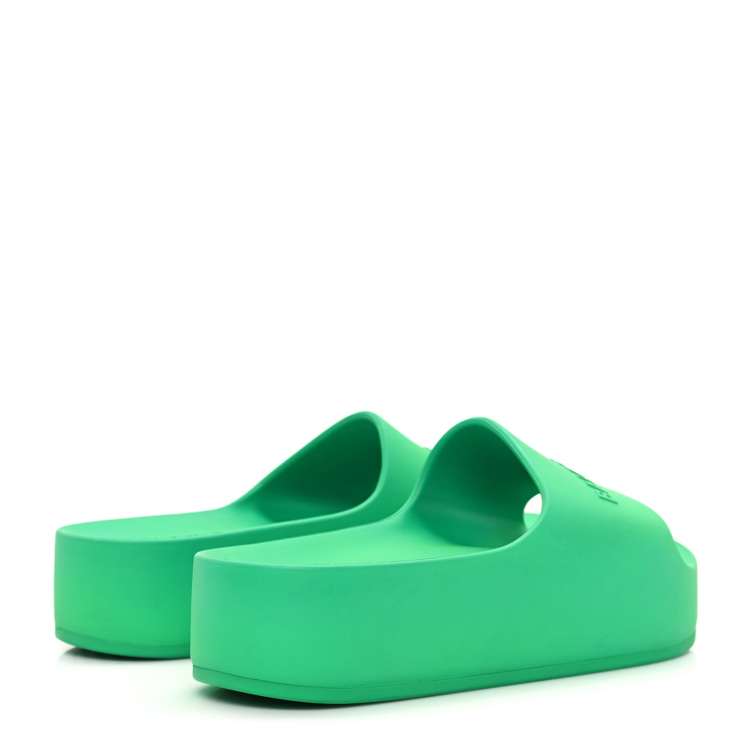 Balenciaga Rubber Womens Chunky Slide Sandals 36 Green 5 of 9