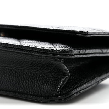 Chanel Caviar Quilted Wallet On Chain WOC Black 11 of 12