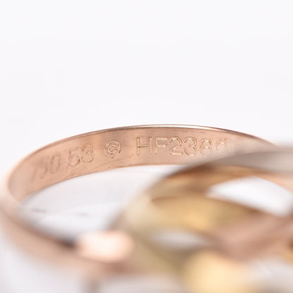 Cartier 18K Pink Yellow White Gold Small Trinity Ring 53 6.25 4 of 5