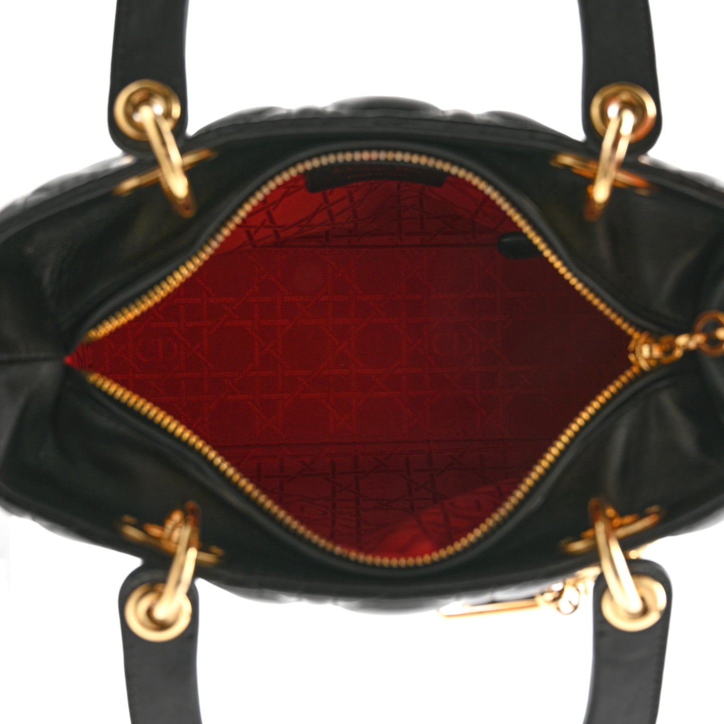 Lambskin Cannage Medium Lady Dior Black