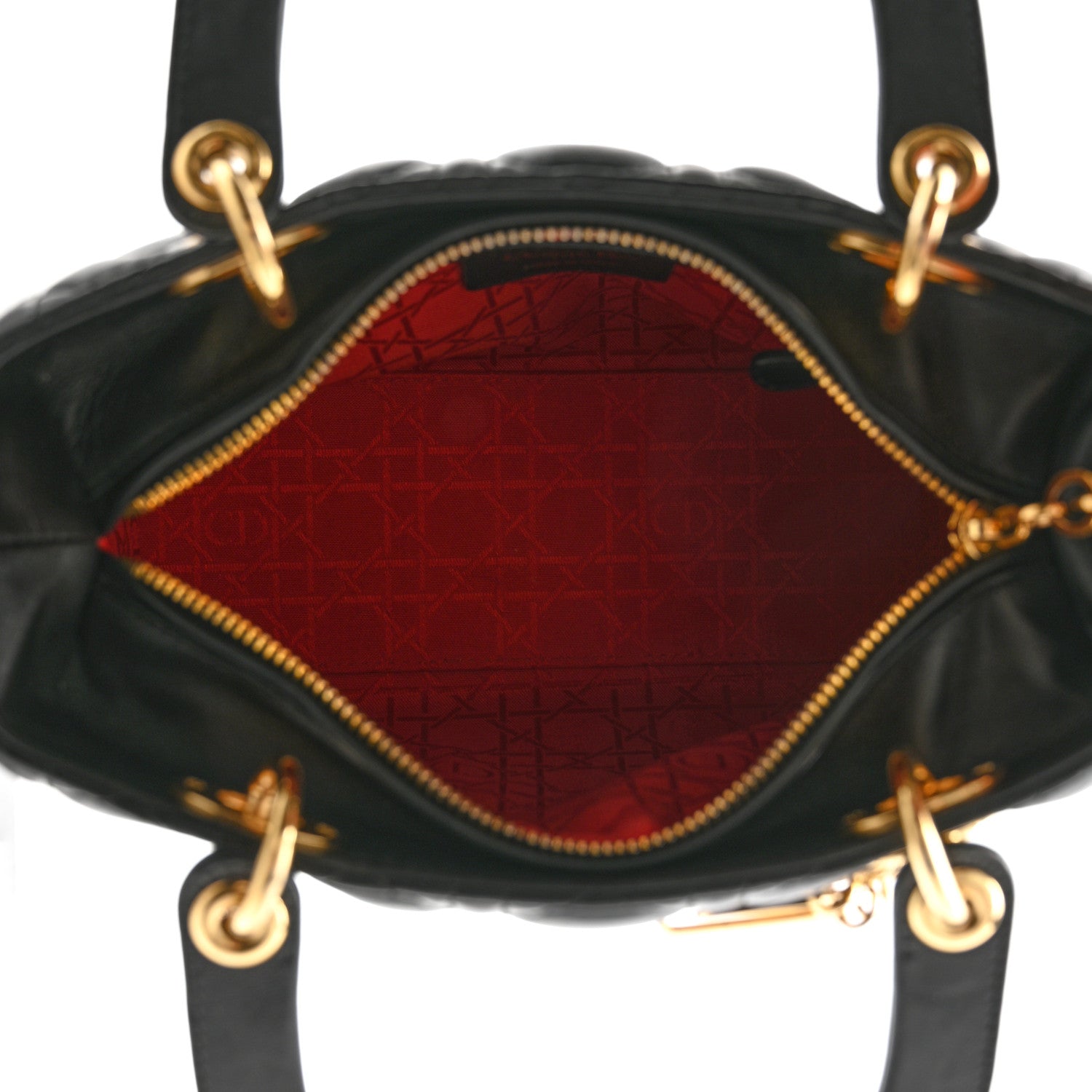 Christian Dior Lambskin Cannage Medium Lady Dior Black 5 of 10