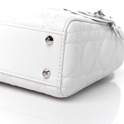 Christian Dior Lambskin Cannage Mini Lady Dior White 8 of 12