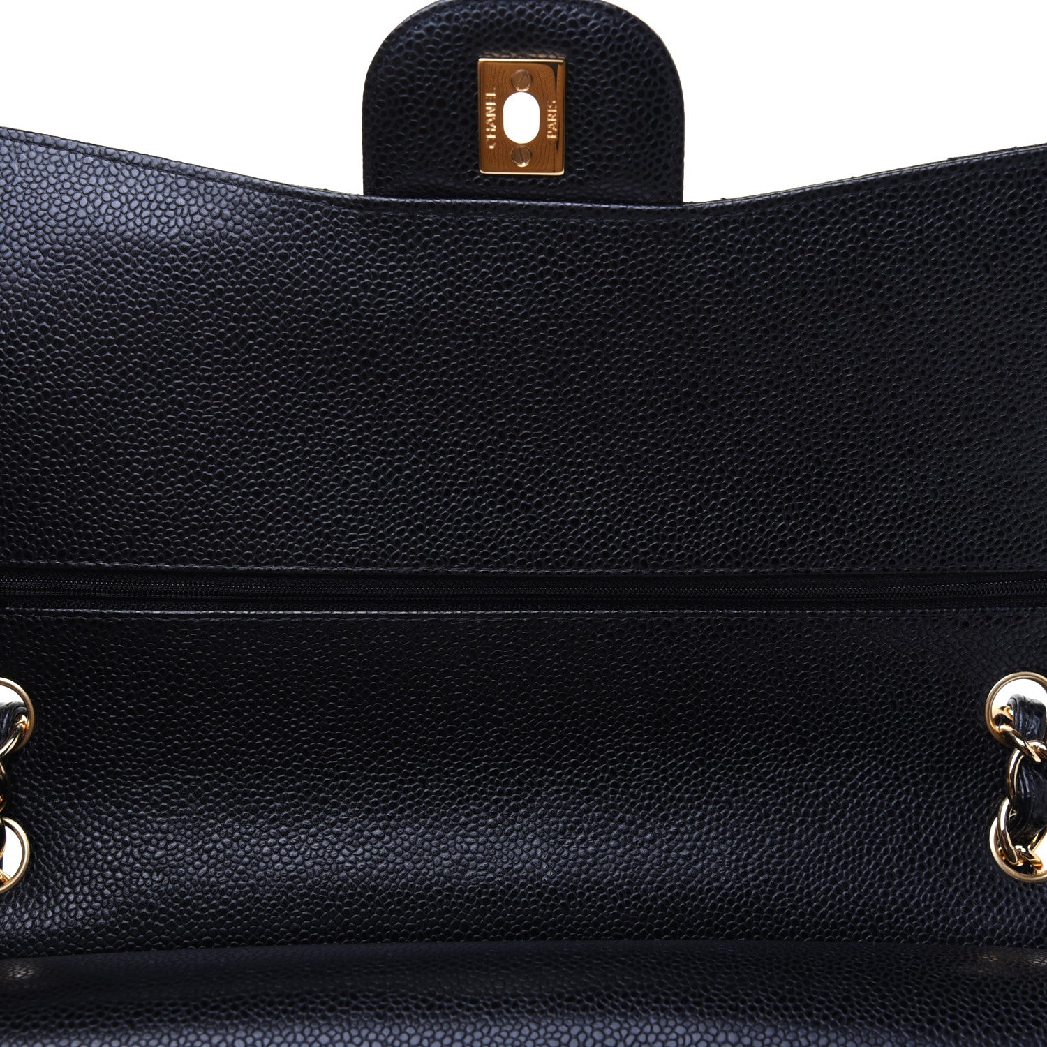 Chanel Caviar Quilted Jumbo Double Flap Black 10 of 12
