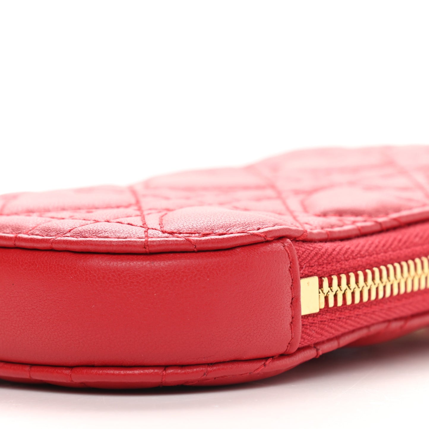 Lambskin Cannage Dioramour Lady Dior Phone Holder Bright Red